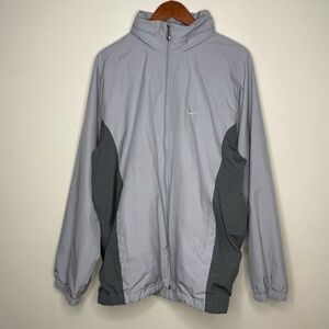 Vintage Nike Two-Tone Windbreaker Jacket Grey & Charcoal XL